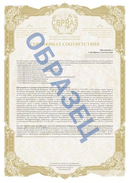 Образец Приложение к СТО 01.064.00220722.2-2020 Усть-Кинельский Сертификат СТО 01.064.00220722.2-2020 