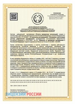 Приложение к сертификату для ИП Усть-Кинельский Сертификат СТО 03.080.02033720.1-2020